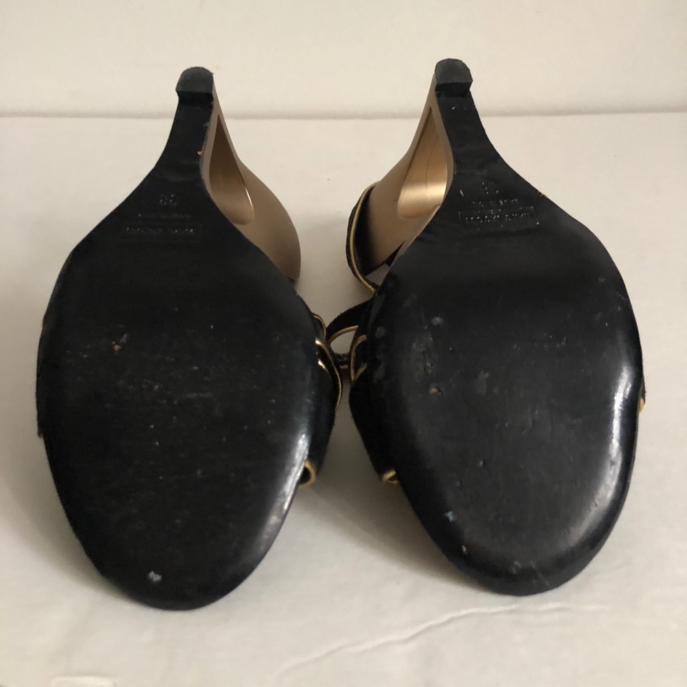 Marc Jacobs Black and gold heart wedge - Picture 4 of 5